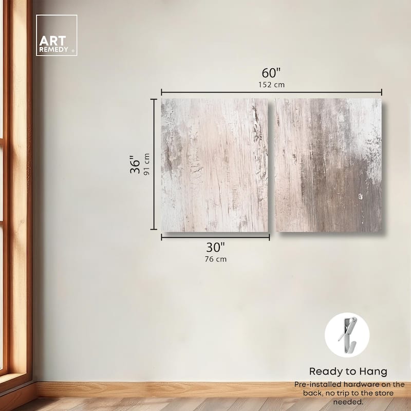 Striated Texture IV Canvas Set of 2 by Art Remedy, Gallery Wrapped