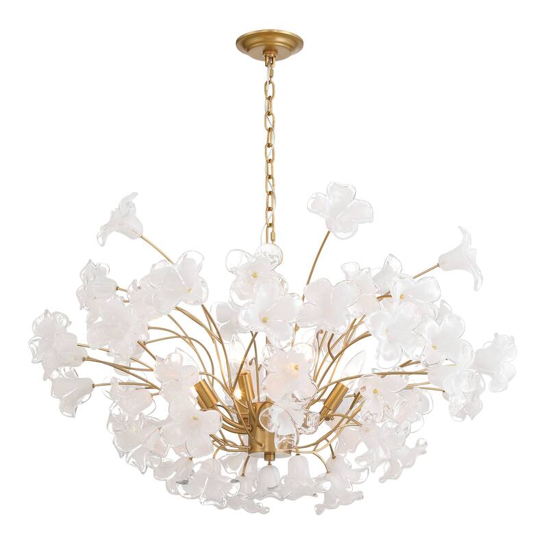 Metropolitan N2228 Bloome 8 Light 37" Wide Abstract Chandelier