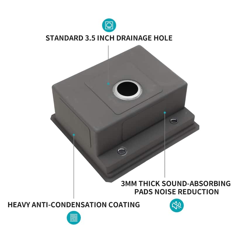 Undermount 16 Gauge Single Bowl Stainless Steel Kitchen Sink in Brushed Nickel