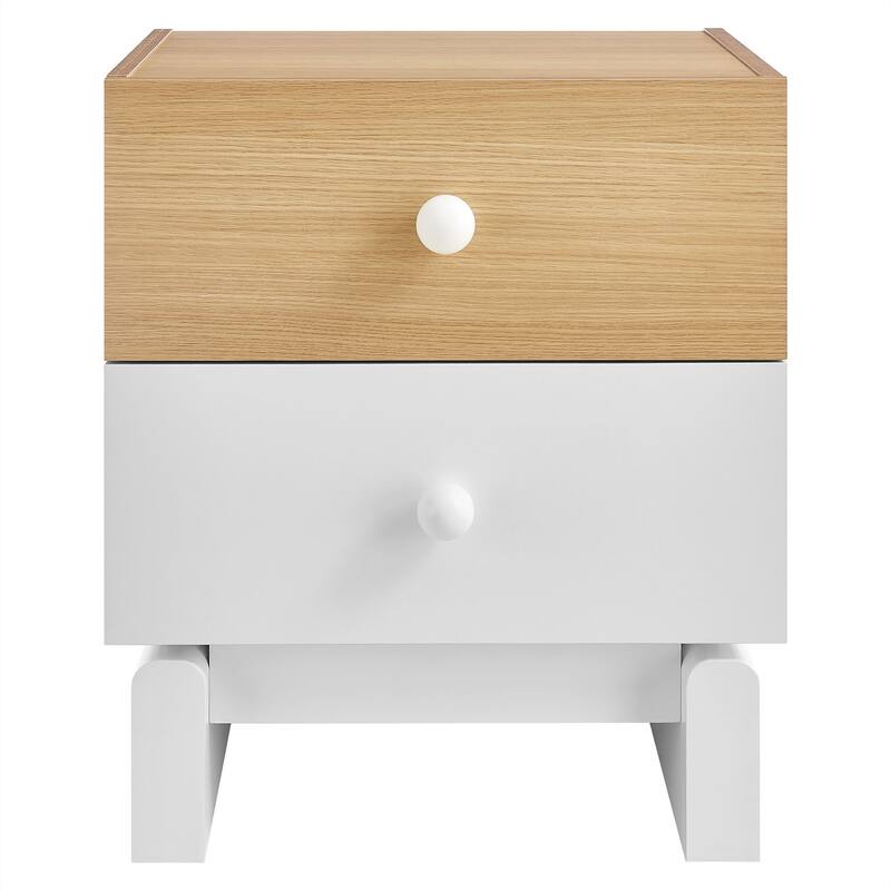 Nolia 2-Drawer Color Block Nightstand