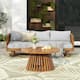 Option Teak Finish + Light Gray Cushion