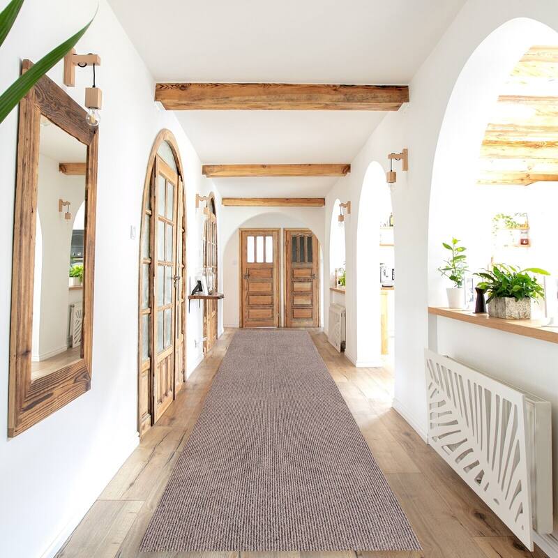 Outdoor/Indoor Custom Size Carpet Runner Rug 42'' wide x your choice of length with Non-Slip PVC Backing