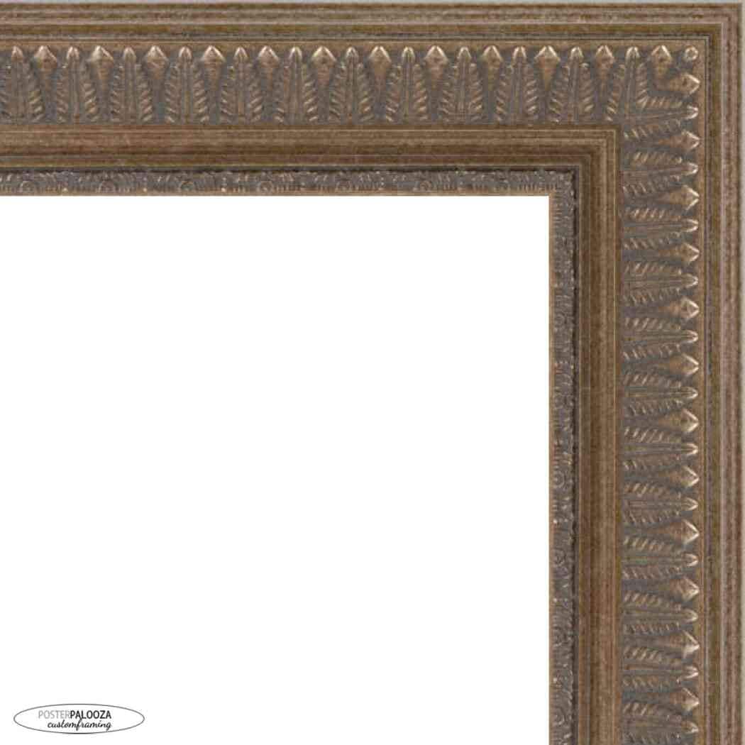 16x23 Contemporary Pewter Complete Wood Picture Frame with UV Acrylic, Foam Board Backing, & Hardware