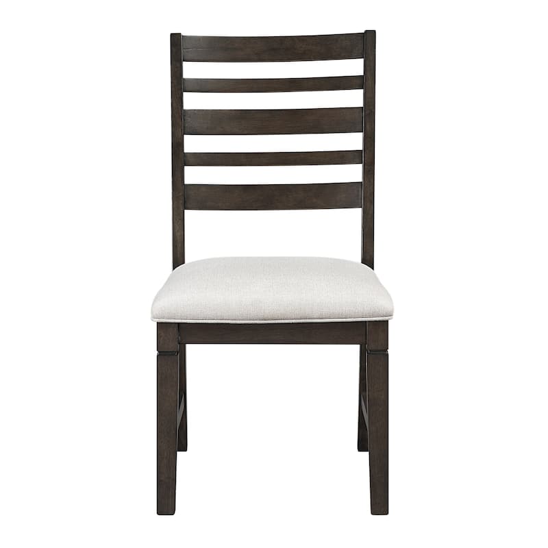 Dark Espresso Finish Dining Furniture Set Table with Extension Leaf Upholstered Bench Chairs