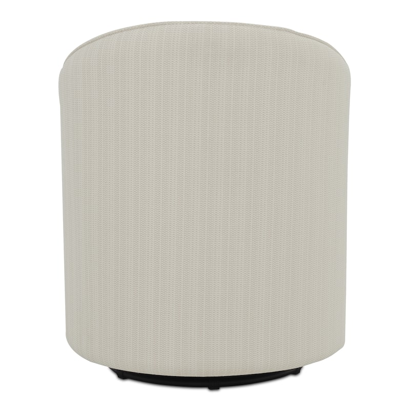 NADAAL STUDIOS Virelith Outdoor Dining Chair, Swivel Base with Aluminium Frame and Olefin Upholstery, Cream