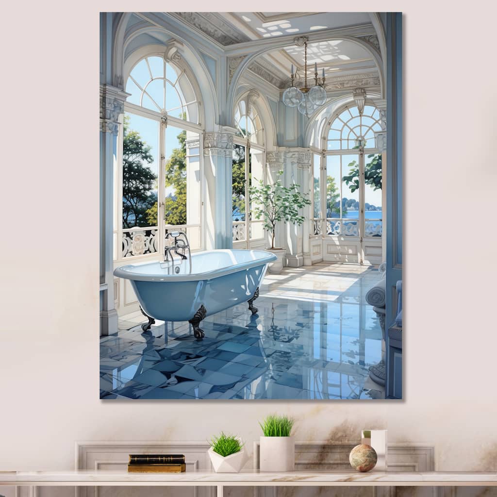 Designart "Bathroom Tranquil Reflections II" Bathroom Wall Art Prints