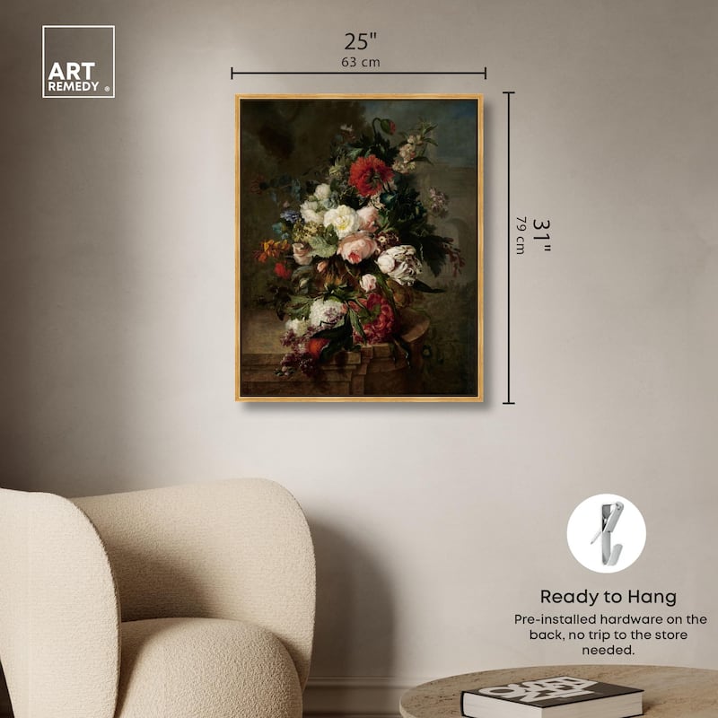 Still Life with Flowers 1789 Canvas by Art Remedy