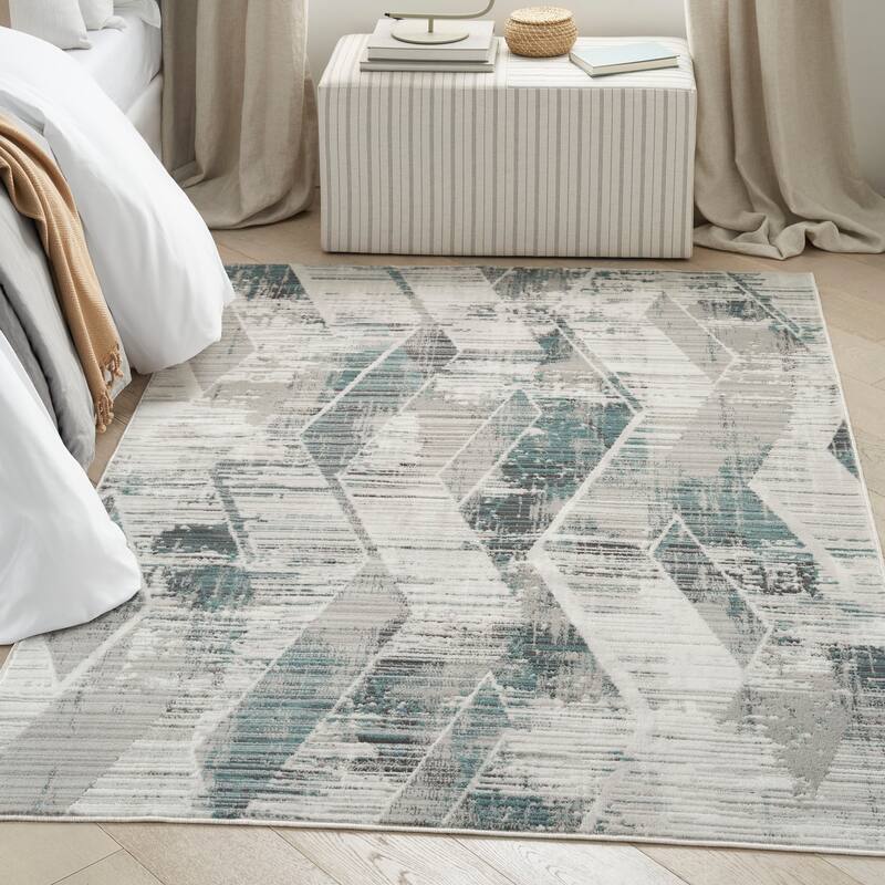Nourison Thalia Distressed Contemporary Abstract Area Rug