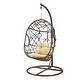 preview thumbnail 2 of 14, Outdoor Egg Wicker Chair by Christopher Knight Home