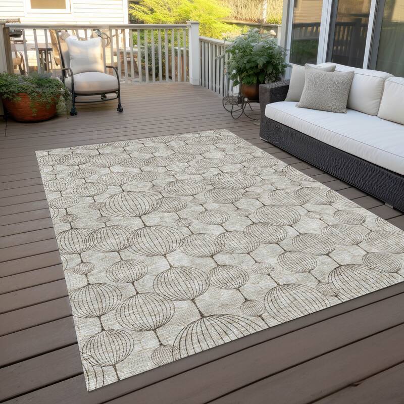 Machine Washable Indoor/ Outdoor Chantille Modern Decor Rug