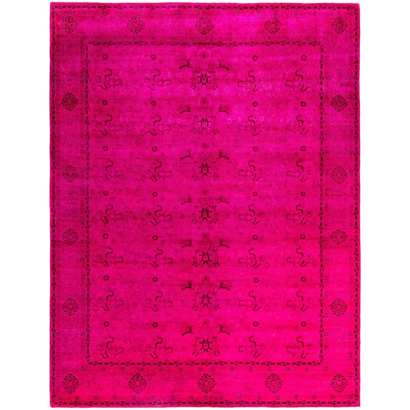 Overdyed One-of-a-Kind Hand-Knotted Area Rug - Pink - 8' 0" x 10' 5"