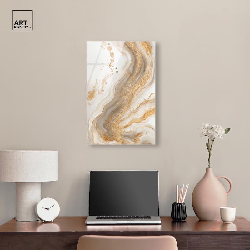 Gold Vein Acrylic by Art Remedy, Ready to Hang