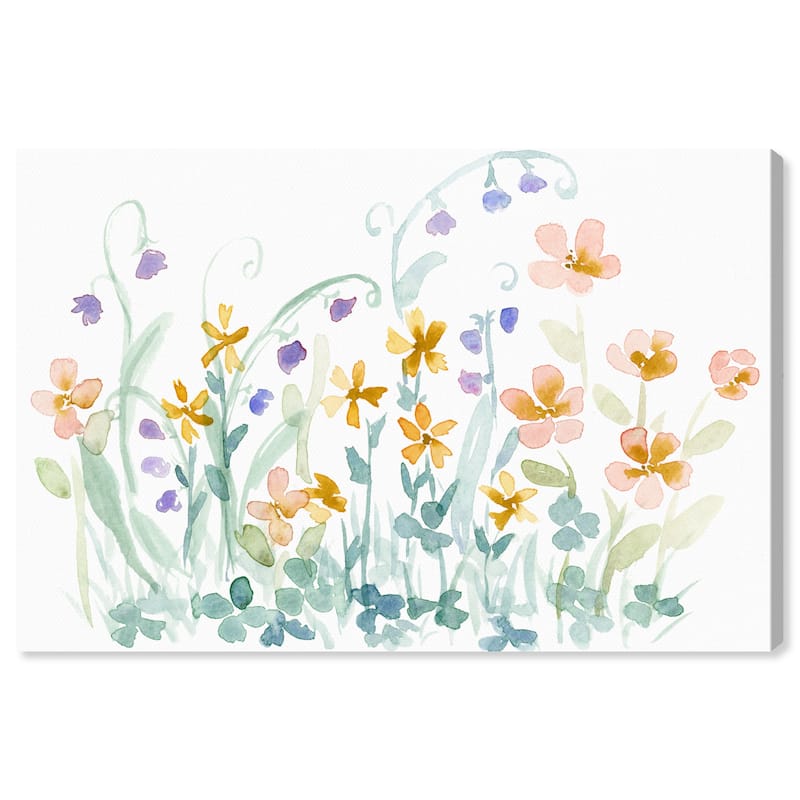 Wynwood Studio Canvas Floral and Botanical The Secret Garden White and Modern & Contemporary Wall Art Canvas Print