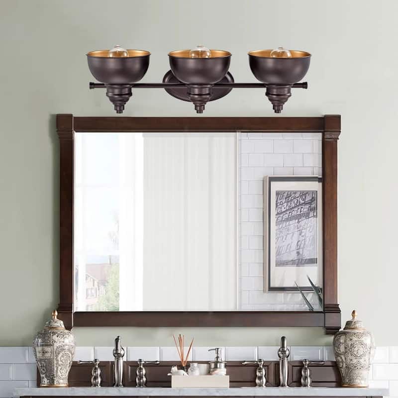 Barberal 3 Light Farmhouse Bathroom Vanity Wall Light