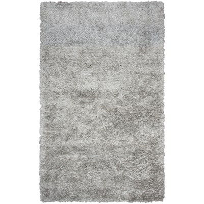 Alora Decor Pearl Contemporary Gray Polyester/Lurex Area Rug