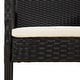 preview thumbnail 23 of 91, vidaXL 3 Piece Patio Dining Set with Cushions Black Poly Rattan - 18.9" x 21.7" x 34.6"