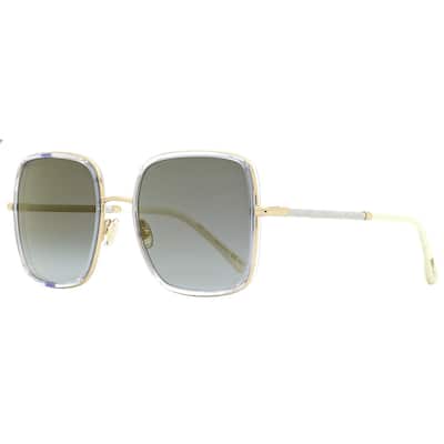 Jimmy Choo Women's Square Sunglasses - Gold/Crystal/White