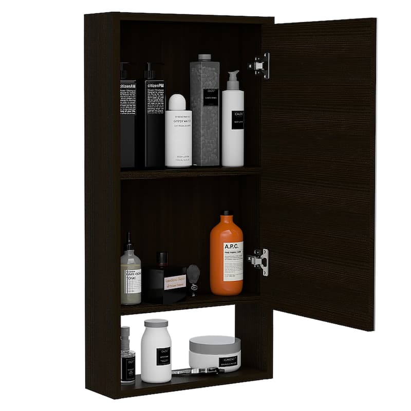 Medicine Cabinet, One External Shelf