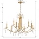 preview thumbnail 7 of 5, Rollins 9 Light Antique Gold Chandelier