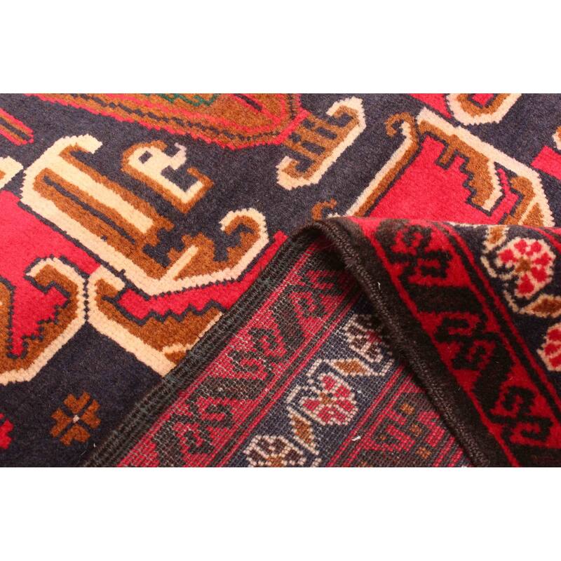 ECARPETGALLERY Hand-knotted Teimani Dark Navy Wool Rug - 2'9 x 4'11