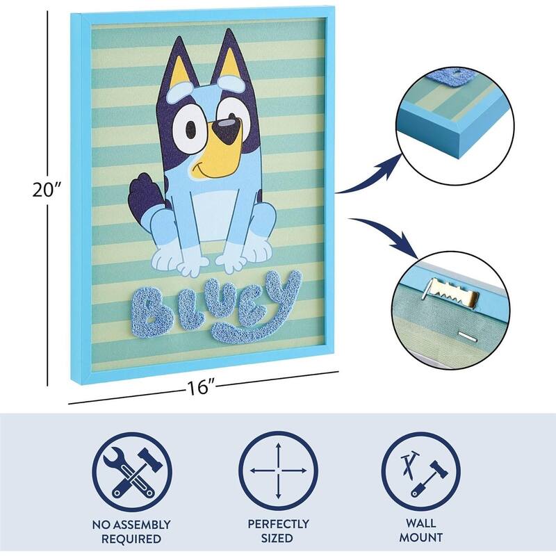 Bluey Tufted Wall Art Decor