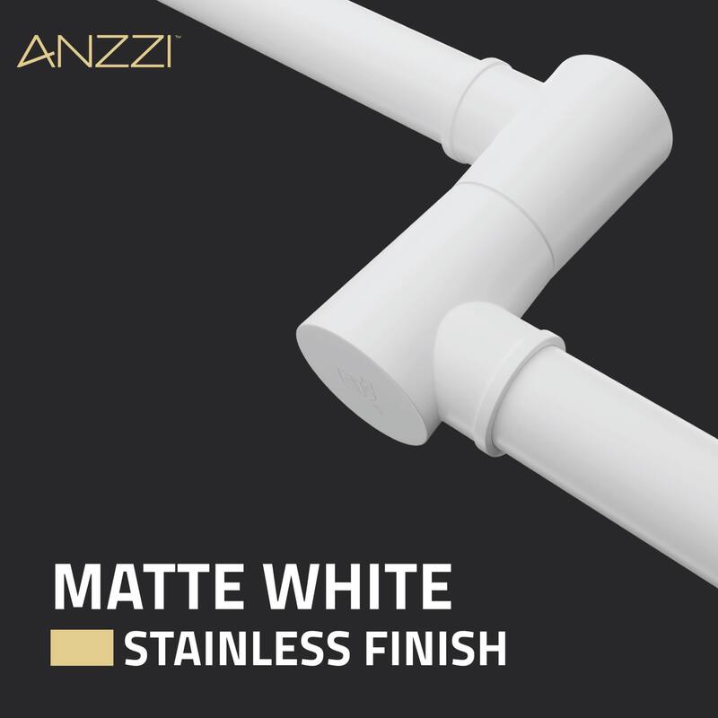 Marca 360-Degree 24" Wall Mounted Pot Filler with Dual Swivel in Matte White