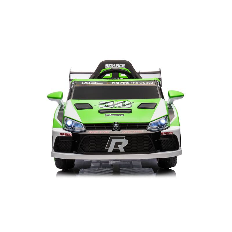 Kids Electric Ride-On Car 12V, Remote Control, Music, LED Lights, Two Doors Open, Seat Belt, Black