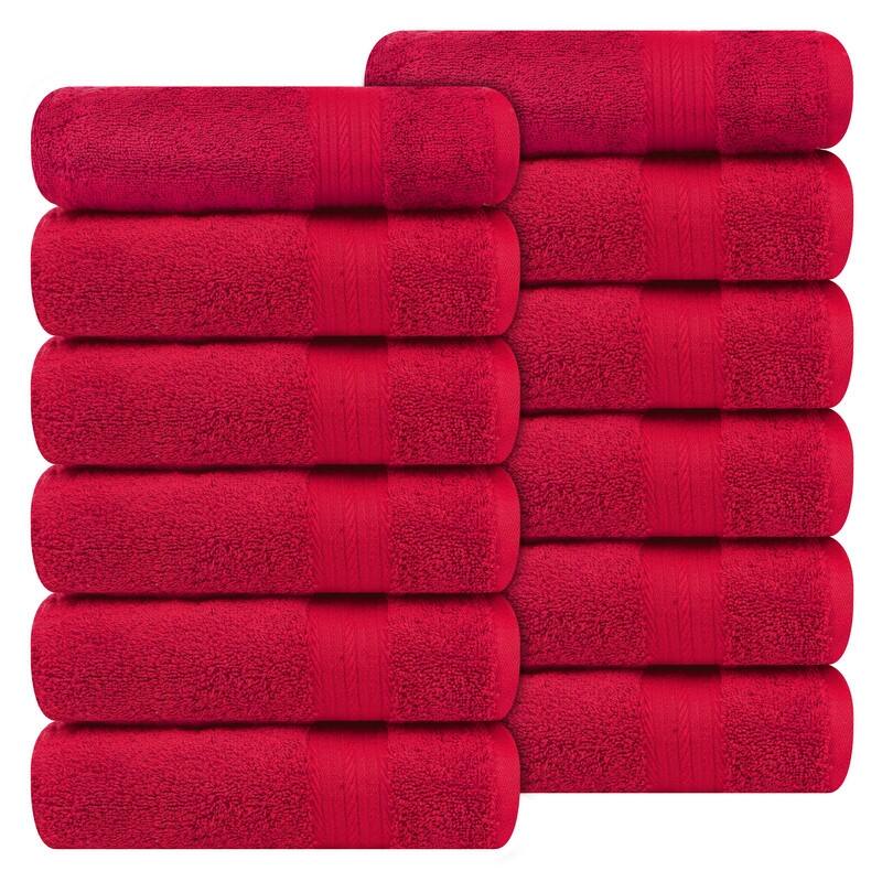 Luxurious Cotton 600GSM Hand Towels 18x28 Inch by Ample Decor