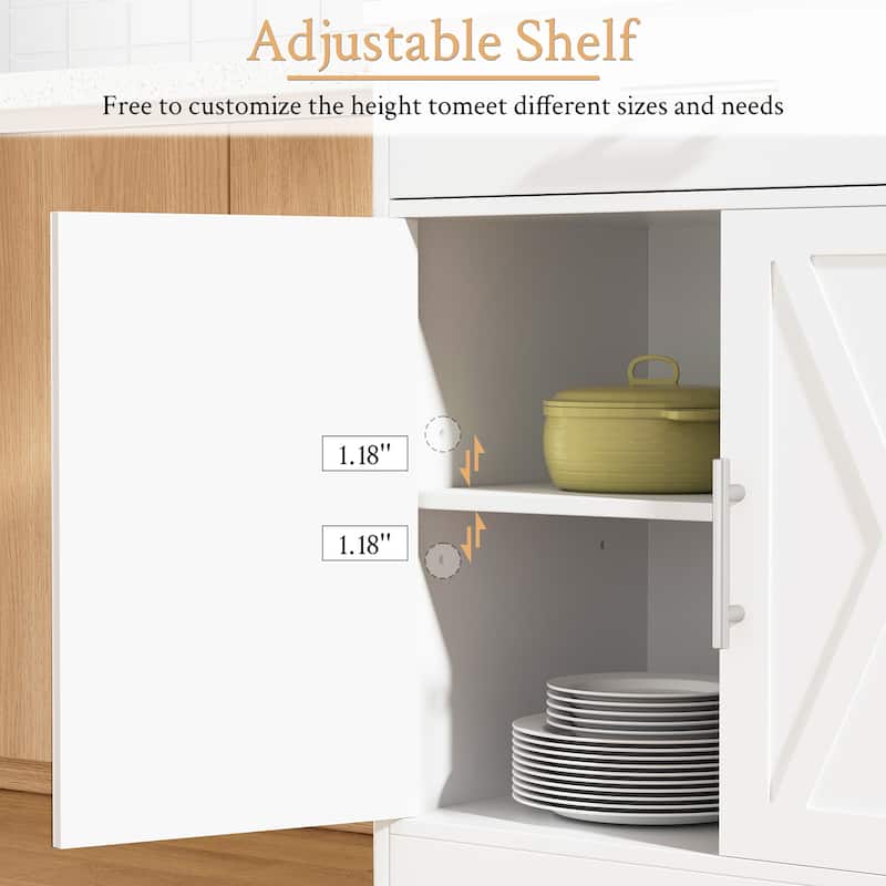 Multifunctional Storage Cabinet with Drawer – Kitchen Pantry Organizer