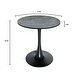 preview thumbnail 33 of 31, Bristol 27" Round Dining Table for 4 with Solid Wood Tabletop in Sleek Black Pedestal Base for Kitchen & Dining Room - 27.56"