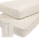 preview thumbnail 24 of 47, Ely's & Co. Baby Fitted Crib Sheet Set - 2 Pack - 28" x 52" Blue Linear Berry Leaf