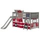 preview thumbnail 13 of 20, Max and Lily Classic Twin-Size Low Loft with Easy Slide and Curtain