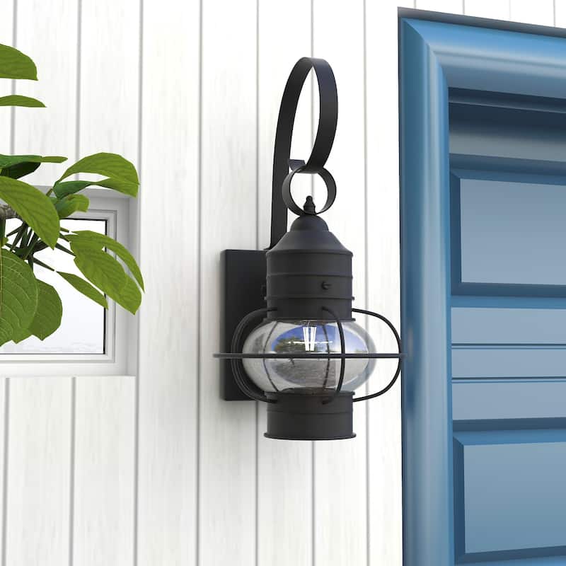 1- Light Outdoor Wall Lantern Light - 7.21"x8.34"x13.91"