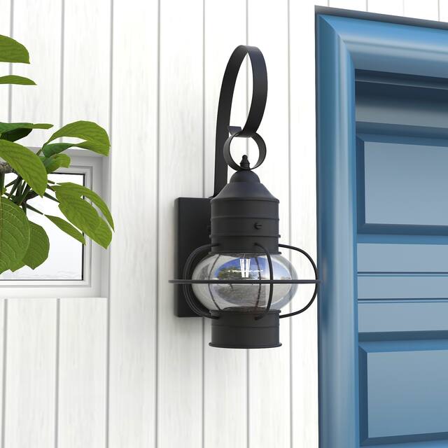 2 Pack 1- Light Outdoor Wall Lantern Light Set - 9"x10.72"x17.51"