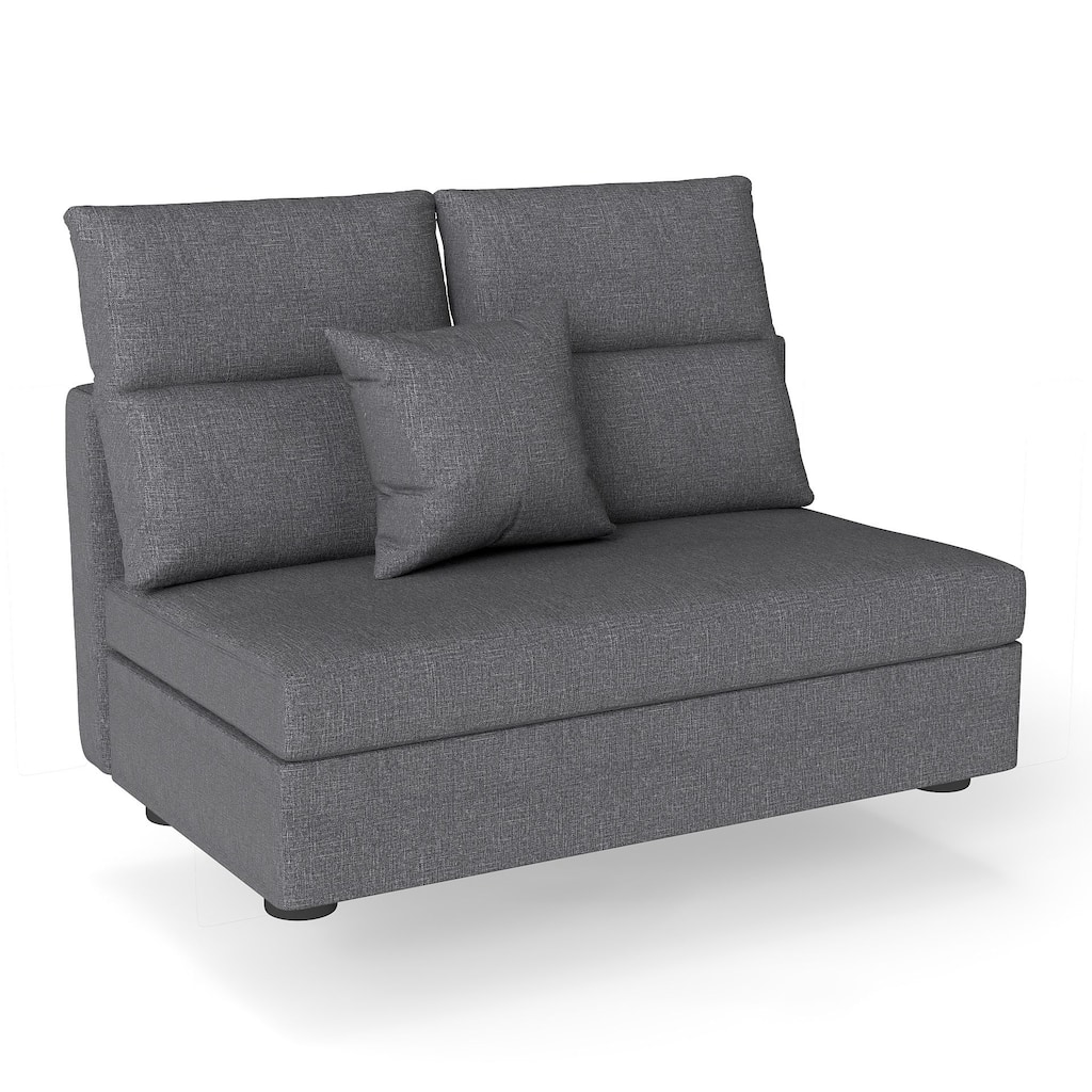 Sectional Couches Modular Sofa for Living Room - Grey-Armless only