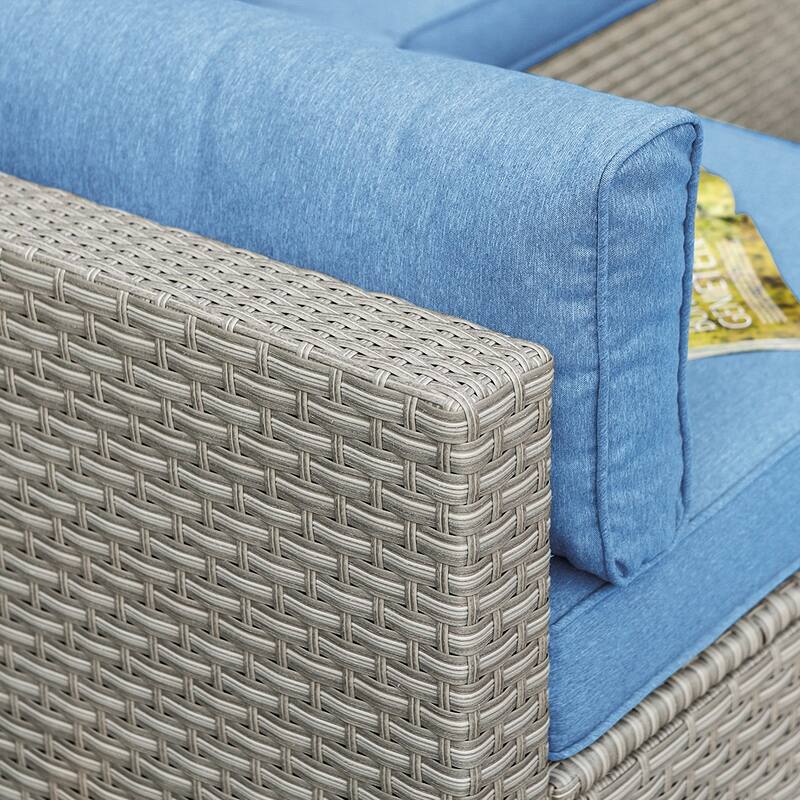 COSIEST 2 - Piece Sectional Add-on Armless Cushioned Patio Chairs