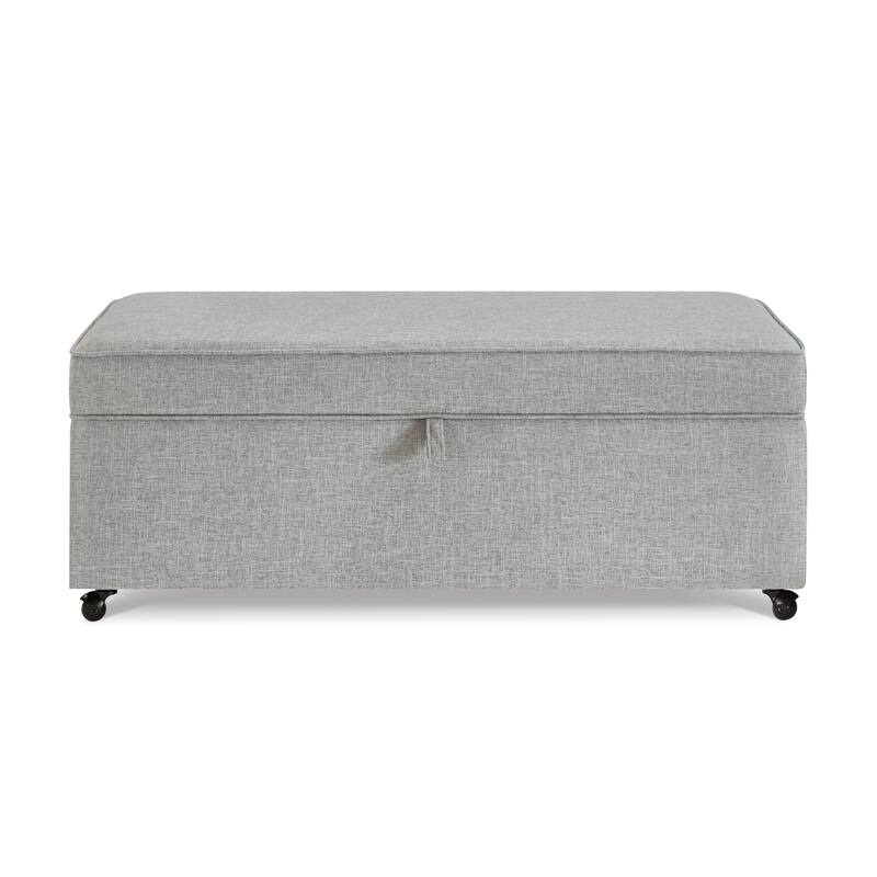 47'' Large Storage Ottoman with Wheels for Living Room