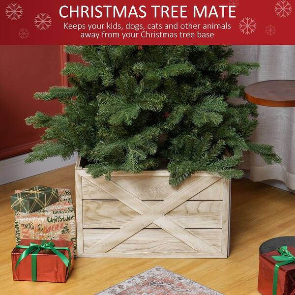 Christmas Tree Collar,Velvet Foldable Christmas Tree Skirt