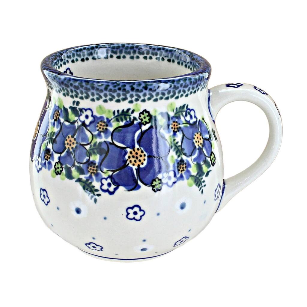 Blue Rose Polish Pottery K04D Galia Large Bubble Mug