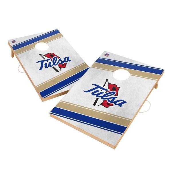 slide 2 of 5, Tulsa Golden Hurricane 2x4 Tailgate Cornhole Boards Include Carrying Case