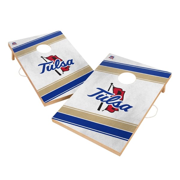 slide 2 of 5, Tulsa Golden Hurricane Regulation 2x4 Cornhole Set