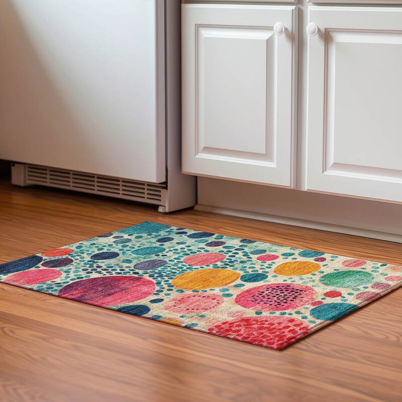 Premium Washable Super Soft Mayfield Rug - Teal - 1'8" x 2'6"