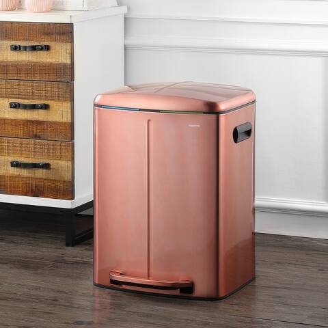 happimess Marco 10.5-Gallon Double Bucket Trash Can with Lid