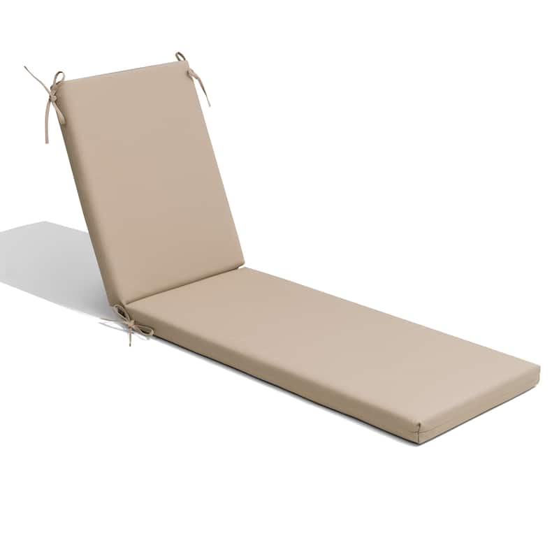 Outdoor Patio Chaise Lounge Cushion with Sunbrella