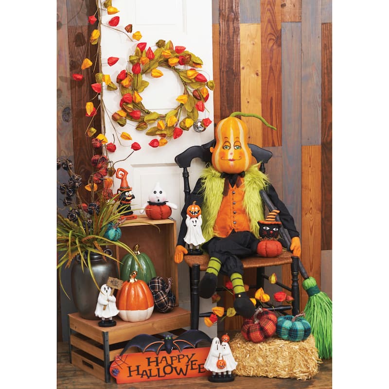 Happy Halloween Bat Door Wall Hanger 17.83 x 0.71 x 12.6 Inches.
