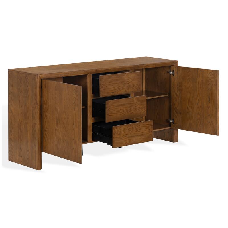 SAFAVIEH Couture Darnell Wood 3-Drawer Sideboard - 74"W x 19"D x 36"H