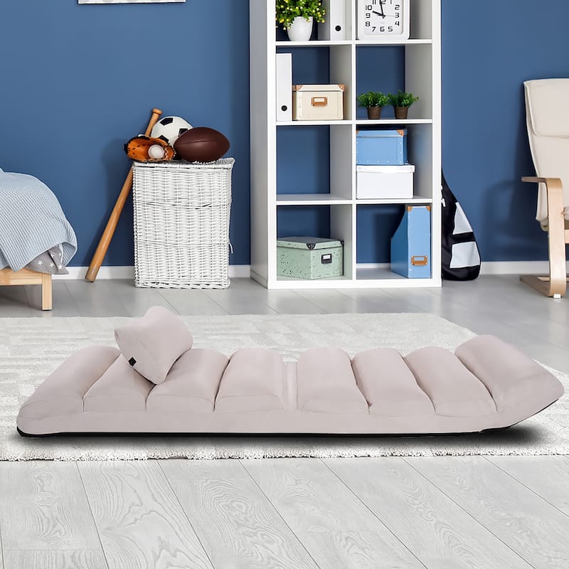 Costway Folding Lazy Sofa Chair Stylish Sofa Couch Beds Lounge Chair