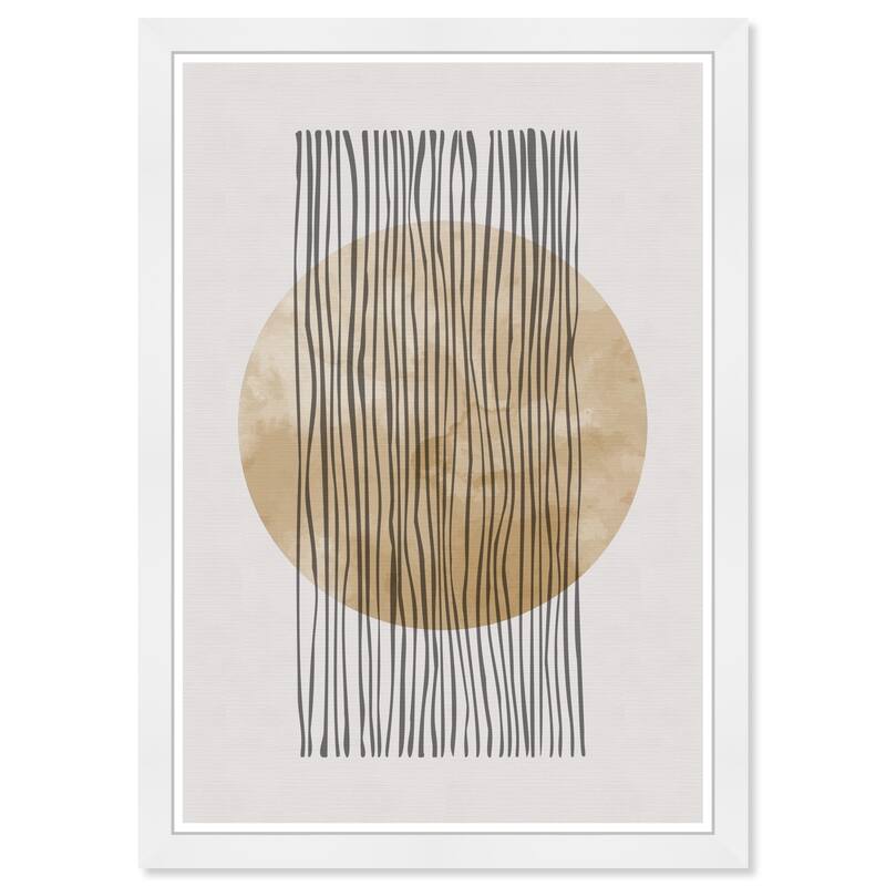 Wynwood Studio Prints Abstract The Sun and The Shade Gold and Mid-Century Modern Wall Art Canvas Print