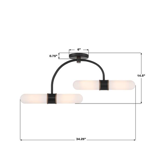 Crystorama Lighting Group CAP-8514 Capsule 4 Light 34" Wide LED