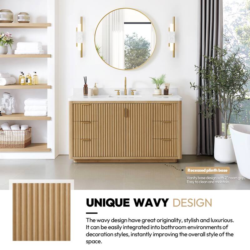 Cadiz Bath Vanity with Composite Stone Top and Mirror